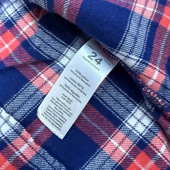 Bundle of 2 Carters Baby Girl Plaid Long Sleeve Tops size 24 months - Picture 5 of 13